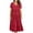 Wine, variant on Iyufng Women's Checkered Dresses V-Neck Short-Sleeve Pleated Dress