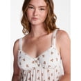thumbnail image 4 of No Boundaries Woven Cami Top and Shorts Sleep Set, 2-Piece, Women's XS-XXL, 4 of 5