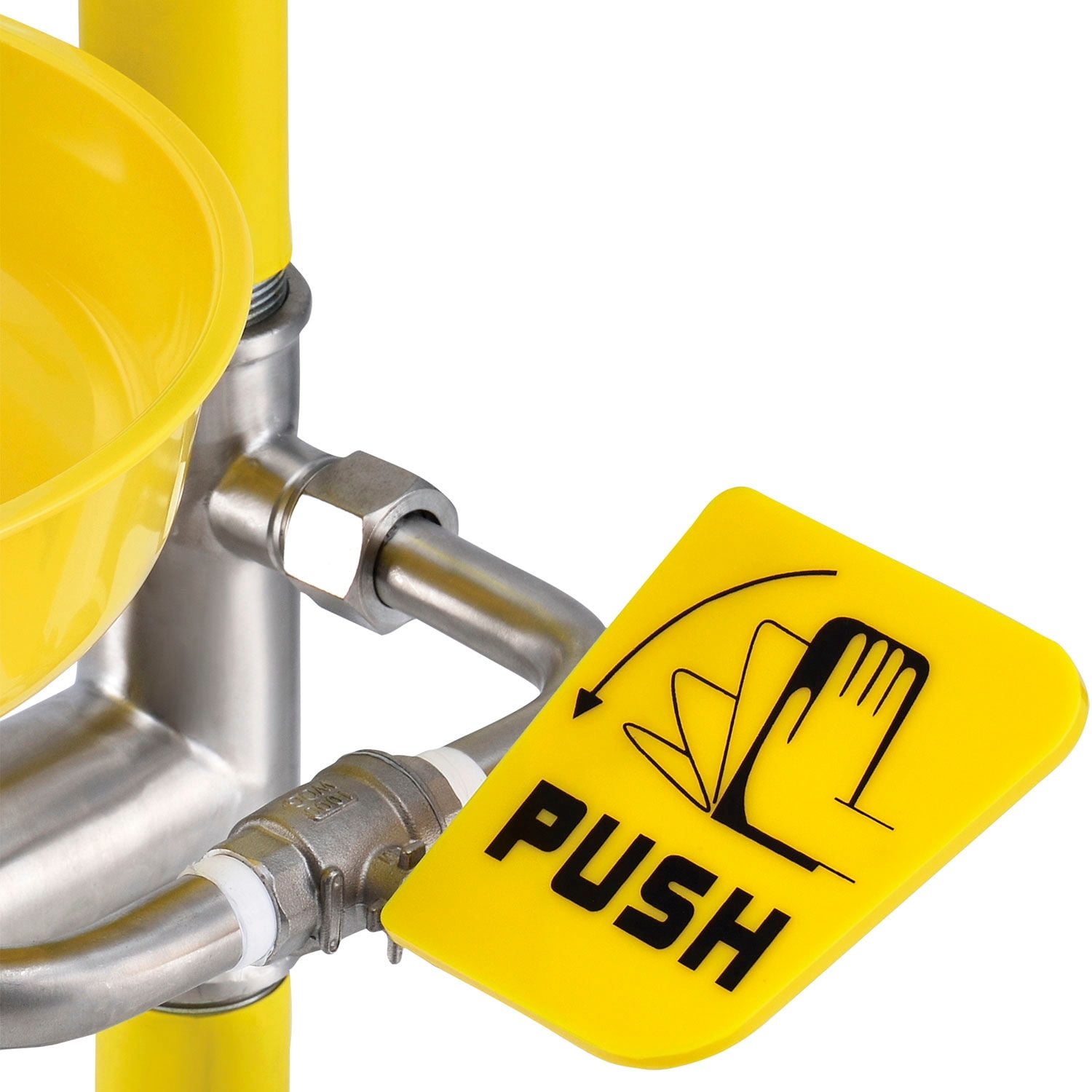 Floor Mounted Emergency Combination Shower With Eyewash Station