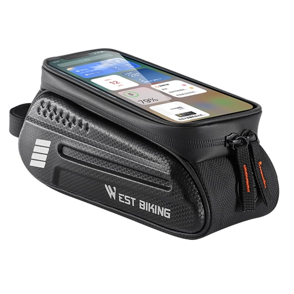 WEST BIKING Bike Bag West Biking Bag 1.5L Top Frame Bag Waterproof With Earphone Hole