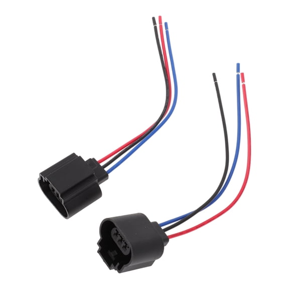 Unique Bargains 2 Pcs 3 Pins 9008 H13 H13LL Automotive Lamp Female Connector Wire Connector Adapter Pigtail Long Waterproof Electrical Car Auto Wire Connector