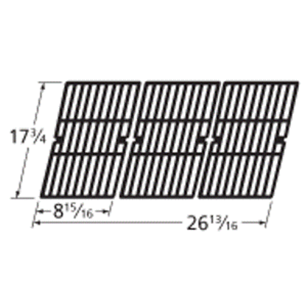 Universal 64103 Gas Grill Cast Iron Cooking Grid Set of 3