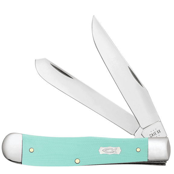 Case XX Knives Trapper Seafoam Green G-10 Stainless Steel Pocket Knife
