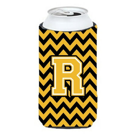 

Carolines Treasures CJ1053-RTBC Letter R Chevron Black and Gold Tall Boy Beverage Insulator Hugger Tall Boy