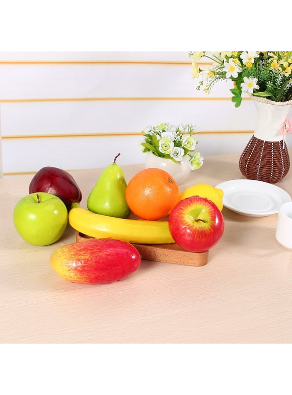 Plastic Fruit 8pcs/set Plastic Fruit Kitchen Artificial Food Display Home Party Decor Craft Lifelike