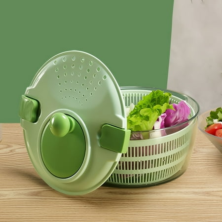 1pc Kitchen Water Filter Basket Fruit And Vegetable Dehydrator Vegetable Washing Machine Fitness Meal Vegetable Draining Basket Salad Drying Basket Green 9.6inch*6.4inch