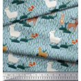 thumbnail image 3 of Soimoi Rayon Fabric Rabbit,Sheep & Deer Kids Print Fabric by The Yard 56 Inch Wide, 3 of 3