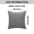 thumbnail image 6 of Unique Bargains Set of 2 Solid Soft Cushion Pillow Covers Grey 18" x 18", 6 of 6