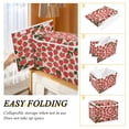 thumbnail image 3 of Iauyy Large Storage Box with Lid - Foldable Home Storage Bins for Clothes Toy Holiday Decor, Red Strawberry Pattern (42*32*30cm), 3 of 6