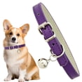 thumbnail image 2 of Qyaukm Adjustable PU Leather Cat Collar with Bell, Soft Kitten Collar for Small Dogs and Puppies, Available in Multiple Colors for Everyday Use, 2 of 9