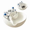thumbnail image 2 of Santorini Style Catchall Bowl – 3D Printed Catch All Tray Organizer – Greek Island Desktop Decor – Shell Tray for Keys Coins and Jewelry (1PC), 2 of 6