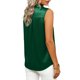 thumbnail image 5 of TaTaai Women's Sleeveless Satin Blouse Lapel Collar Business Casual Top Lightweight Sheen Fabric Office Formal Shirt Gift, 5 of 8