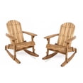 thumbnail image 2 of Christopher Knight Home Malibu Outdoor Rocking Chairs (Set of 2) by  Brown, 2 of 5