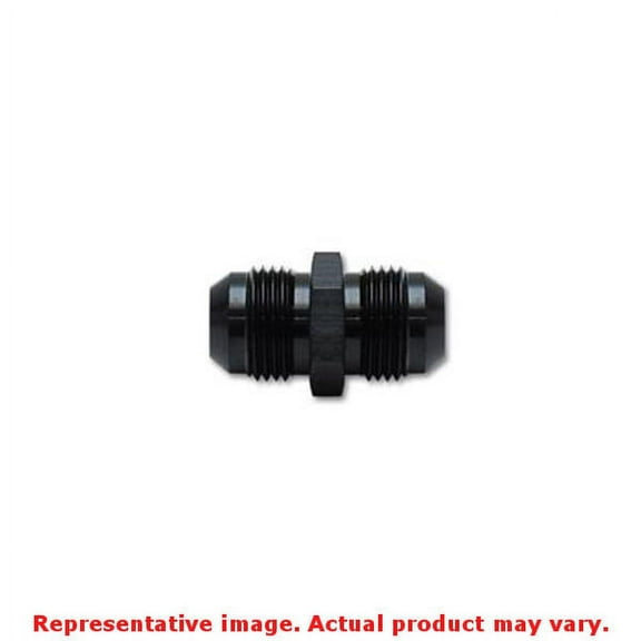 Vibrant Performance 10236 VIB10236 UNION ADAPTER FITTING; SIZE: -16 AN X -16 AN - ANODIZED BLACK ONLY
