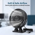 thumbnail image 2 of Fan, Small Desk Fan with 3 Settings, Personal Quiet Fan with Strong Airflow and Low Noise, Desktop Office Portable Cooling Fan - 3.2ft Cord (Black), 2 of 7