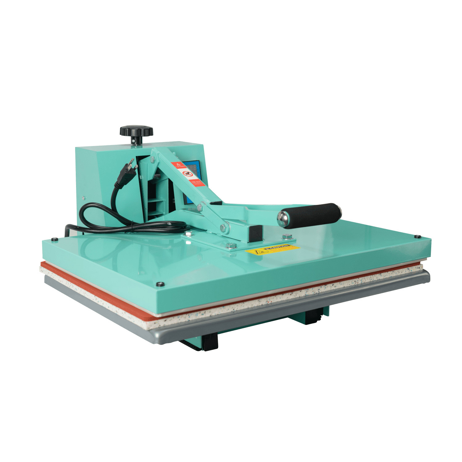 16"x24" Professional Manual Clamshell Heat Press Machine - 2000W, 110V, Slide-Out Base, 0-500°F, Adjustable Pressure & Timer - Ideal for T-Shirt, Sublimation, and HTV Transfers