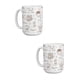 thumbnail image 1 of Duo de tazas de cerámica 445 ml diseño ilustrado tipos de café, 1 of 7