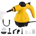 thumbnail image 1 of Handheld Steam Cleaner, Multi-Surface Pressurized Cleaner with 360° Rotating Nozzle, 10-Piece Accessory Kit, Yellow/Black, 1 of 7