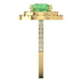thumbnail image 3 of Halo Engagement Ring for Women - 2.6ct Simulated Green Diamond in 14K Yellow Gold Promise Ring, 3 of 6