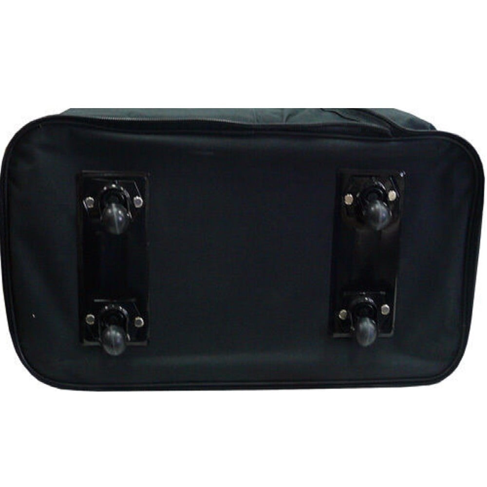 30" Black Expandable Rolling Duffle Bag Wheeled Spinner Suitcase Luggage