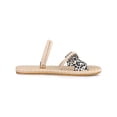 thumbnail image 3 of BLISSFUL STEP Women's Plaid Cross Strap Slip On Flat Sandals Black White (Size 8.5), 3 of 5