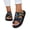 Black, variant on Flip Flops for Women Fashion Print Flat Sandals Slip on Summer Slides Quick Dry Beach Shoes