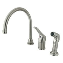 Kingston Brass KB818 Single-Handle Widespread Kitchen Faucet, Brushed Nickel