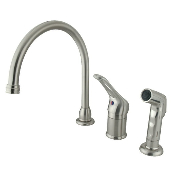 Kingston Brass KB818 Single-Handle Widespread Kitchen Faucet, Brushed Nickel