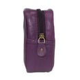 thumbnail image 6 of Genuine Leather Zipper Around Cigarette Case Holder and Lighter Pouch for Men & Women 100's Purple, 6 of 6