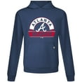 thumbnail image 2 of Men's Levelwear Navy Atlanta Braves Relay Banner Arch Pullover Hoodie, 2 of 3