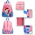 thumbnail image 4 of Mochila de viaje preescolar para niños pequeños Mochila escolar bonita de dibujos animados mochila azul unicornio para niñas y niños Feliz  Sencillez, 4 of 5