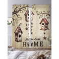 thumbnail image 3 of Sweet Home Sheer Curtains 84 Inch Length 2 Panels Set Window Treatments, Western Stars Bird Houses Country Vintage Rod Pocket Semi Curtains for Living Room/Bedroom/Kitchen Décor, 104"W x 84"L, 3 of 7