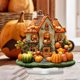 thumbnail image 3 of Decoración de casa de calabaza de Halloween 2D, centro de mesa, artesanía artística, letrero rústico único de castillo para chimenea, oficina, estante, 3 of 6