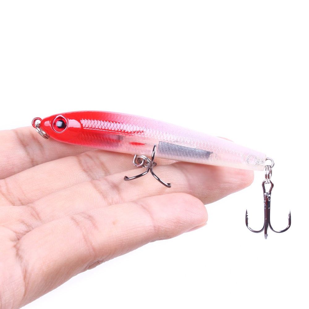 HENGJIA 10PCS Fishing Lures for Bass, Fishing Pencil Popper Lures Topwater Pencil Lures Sinking Hard Bait Pencil Plopper Lure Fishing Lures Pencil Lure