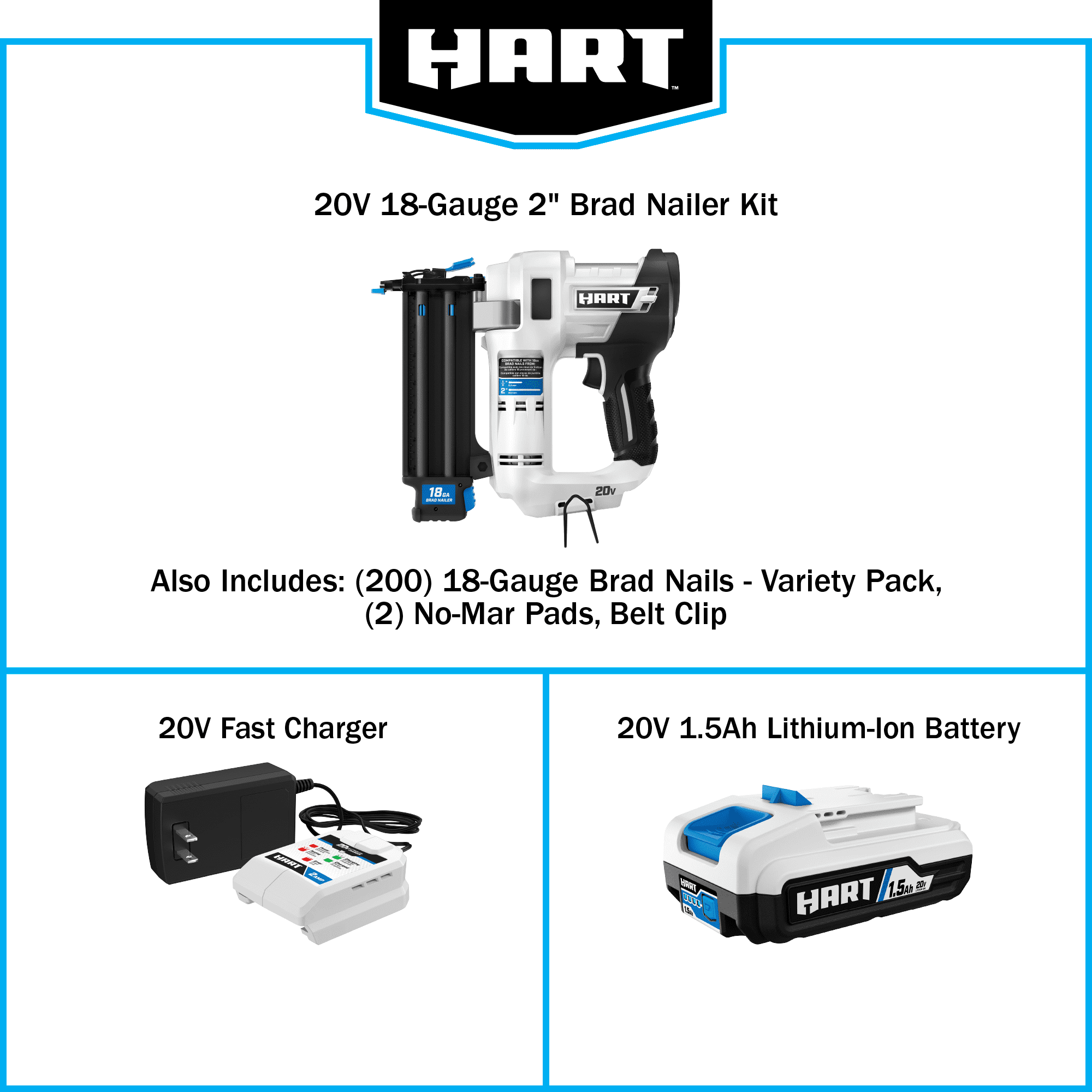 Hart brad sale nailer