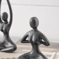 thumbnail image 4 of Danya B. Dark Brown Cast Iron Female Peaceful Yoga Figures Decorative Metal Tabletop Sculptures Set of 3 Poses, 4 of 8