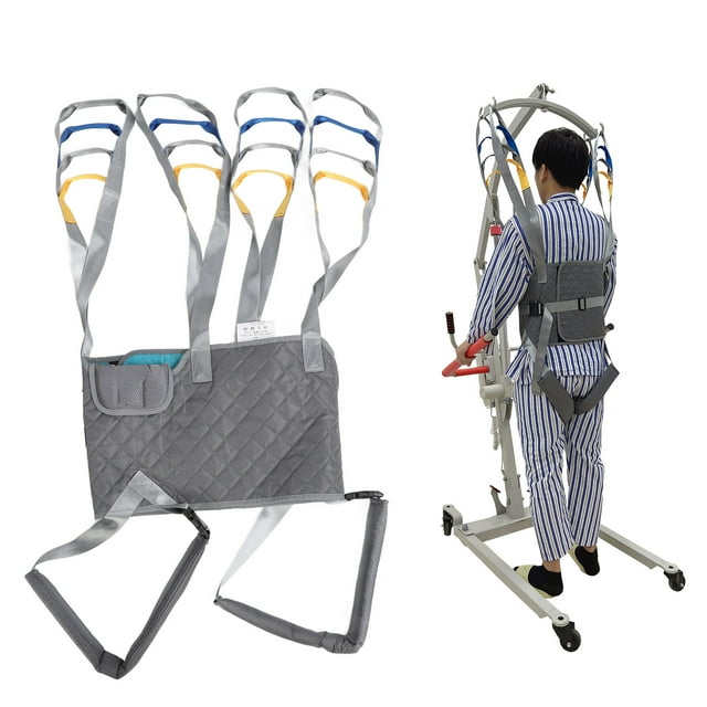 Patient Walking Sling, Removal Crotch Pad 507lbs Loading Weights Hoyer Lift Sling Ergonomic Comfortable Support for Home Use