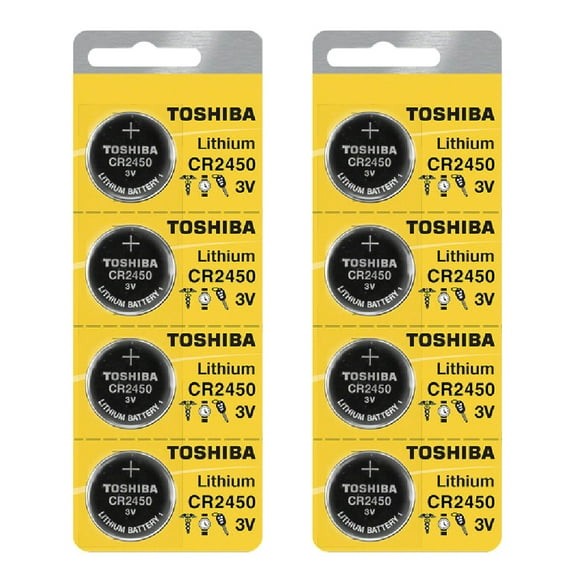 Toshiba CR2450 3V Lithium Coin Cell (8 PC Child-Resistant Blister Pack)