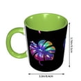 thumbnail image 3 of Leaf Glowing Coffee Mug Fun Custom Ceramic Mugs 11oz Green, 3 of 5