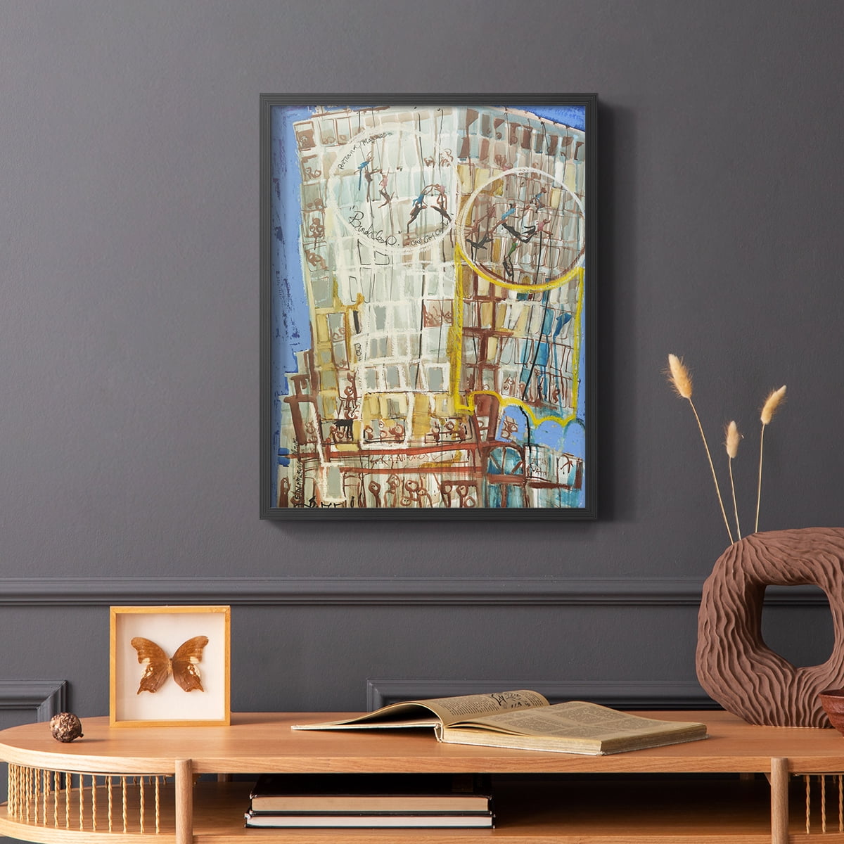 Bandaloo I Framed Print in Black Solid Wood Framed Print No Nail Hanging