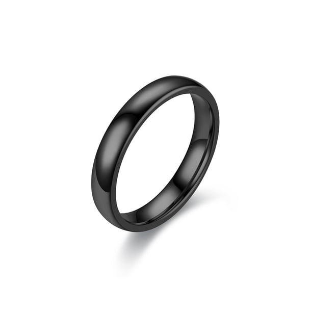 Qarigey 10 piezas hombres mujeres anillo de acero inoxidable cerrado parejas anillos mano decoración amantes joyería Simple para citas Ropa, zapatos y accesorios Miscelánea Negro talla 7 Qarigey AP014528-06