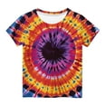thumbnail image 1 of RXIRUCGD 2025 Vêtements d'Été pour Enfants T-shirt à Manches Courtes Imprimé Col Rond Manches Mi-Longues Haut Polyvalent Décontracté, 1 of 4