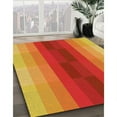 thumbnail image 3 of Ahgly Company Machine Washable Indoor Rectangle Transitional Neon Red Area Rugs, 3' x 5', 3 of 7