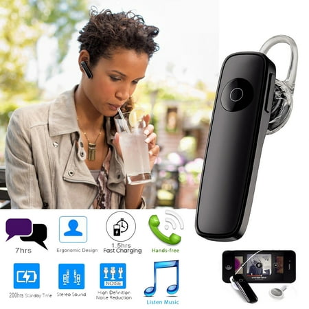 Bluetooth Headset, TSV Wireless Earpiece Bluetooth 4.0 for Cell Phones, In-Ear Piece Hands Free Earbuds Headphone w/ Mic, Noise Cancelling for Driving, Compatible w/ iPhone Samsung (Best Handset For Cell Phone)