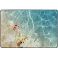 thumbnail image 4 of Dreamtimes Seashell Conch Coral Starfish Area Rug 72x48in Seafloor Beach World Non-Slip Floor Carpet Comfort Floor Mats Decor for Indoor Living Dining Room and Bedroom Area, 4 of 7
