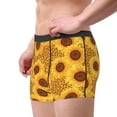 thumbnail image 2 of Kdxio Men's Boxer Briefs with Yellow Leopard Print Sunflower Print - Comfortable and Breathable Underwear for Everyday Wear, 2 of 5