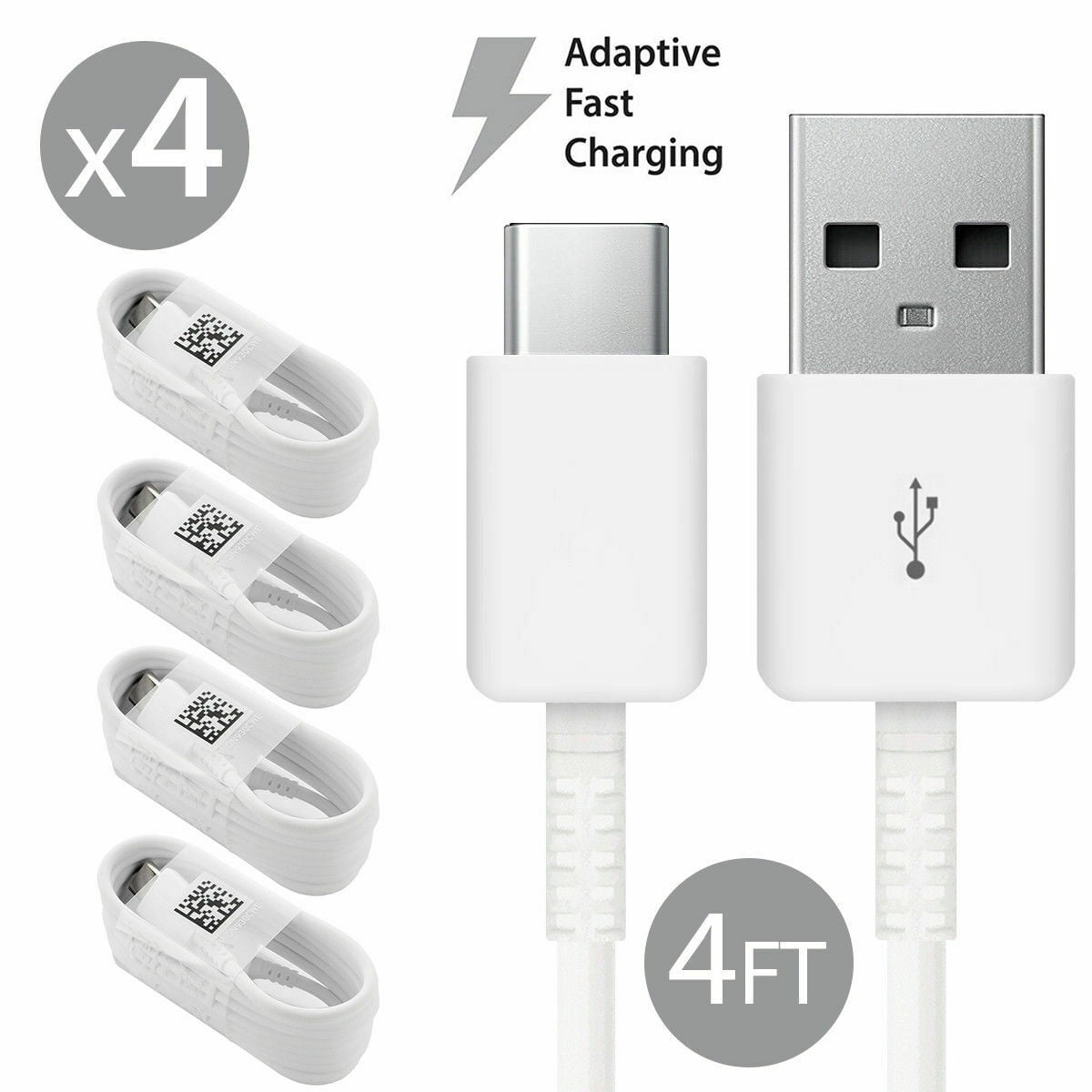 Flyvningen Industriel kran for Huawei P Smart S USB-C Data Charging Cable White EP-DN930CWE- 100%  Original - 4 PACK - Bulk Packaging - Walmart.com