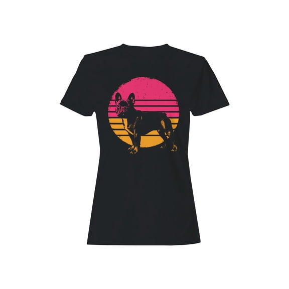 Retro French Bulldog Sunset Women's T-shirt