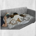 thumbnail image 6 of Clock Soft Flannel Fleece Blanket, Vintage Styled Clocks Arrangement Old Fashioned Pattern in Antique Theme Design, Cozy Plush for Indoor and Outdoor Use, 70" x 90", Umber and Beige, by Ambesonne, 6 of 6
