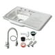 thumbnail image 1 of Fregadero Tarja Empotrar Acero Inox 80x50 C/kit Mezc Premium - (Escurridor Derecho), 1 of 5
